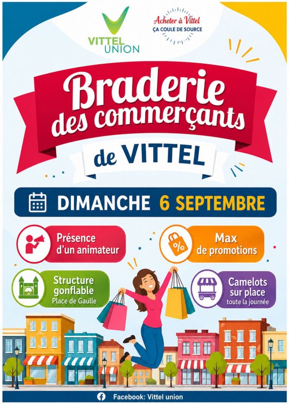 affiche braderie commerçants Vittel
