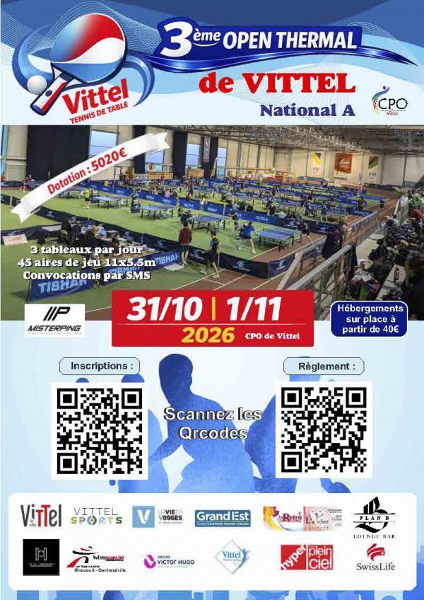 open thermal tennis de table vittel