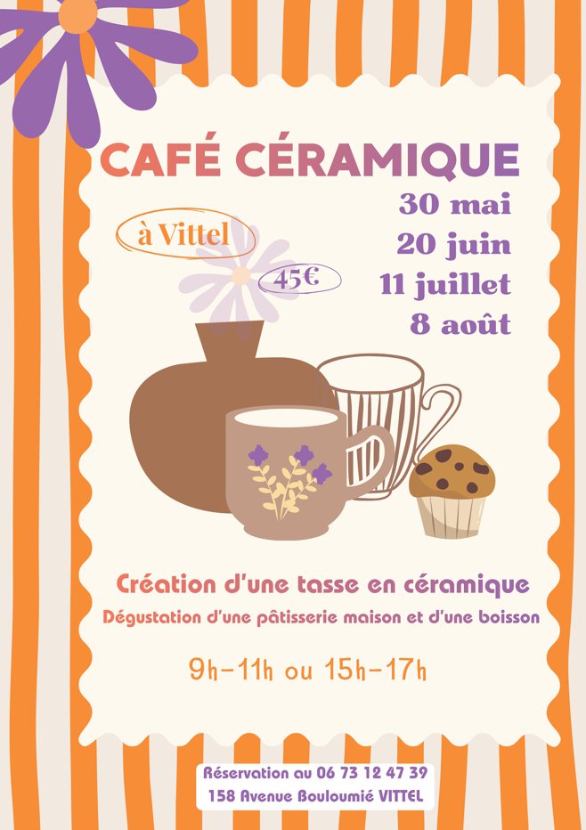 affiche café céramique Vittel