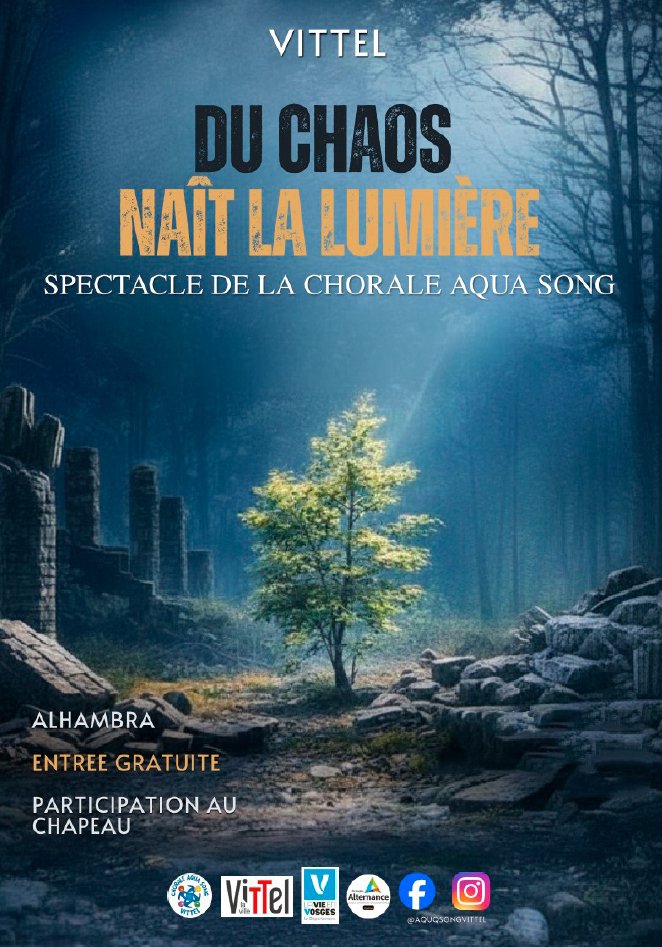 AFFICHE CHORALE AQUA SONG VITTEL