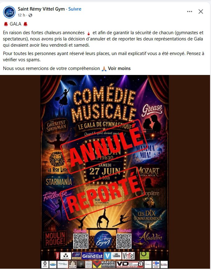 affiche gala gymnastique Vittel