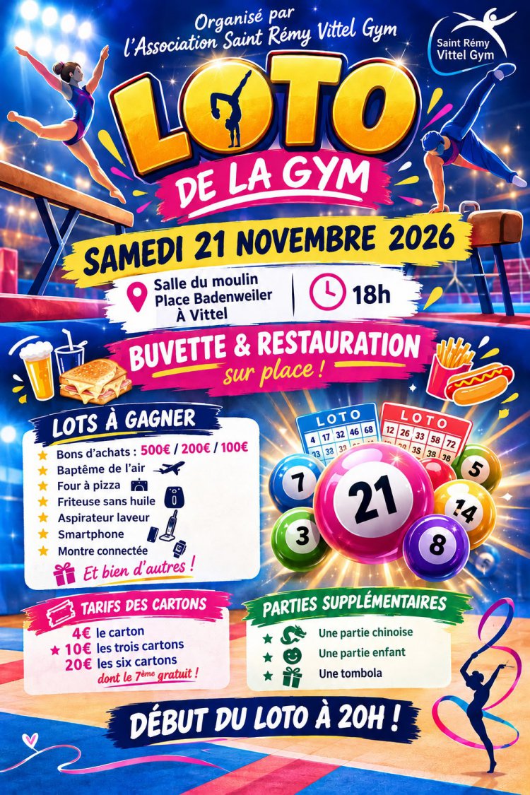affiche loto gym