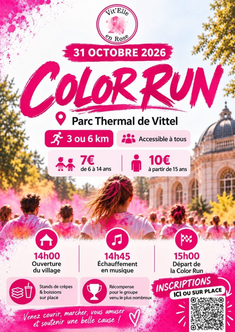 color run affiche vit elle en rose
