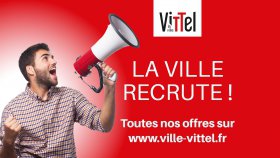 vittel|recrutement|emploi|homme|mégaphone|porte voix|vaccination