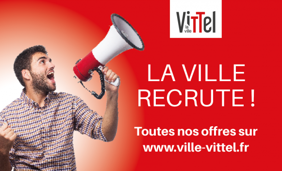 vittel|recrutement|emploi|homme|mégaphone|porte voix|vaccination
