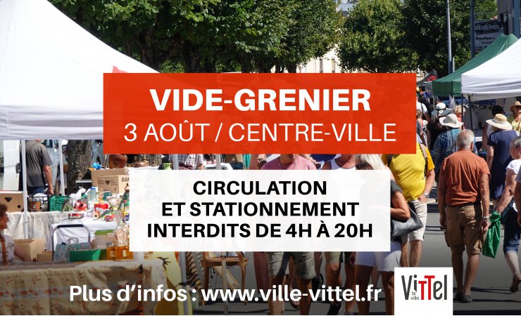 Perturbations de circulation - Vide-greniers du dimanche 3 août 2025