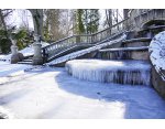 Le grand escalier en hiver © Jean-Jacques DALIA - ville de Vittel